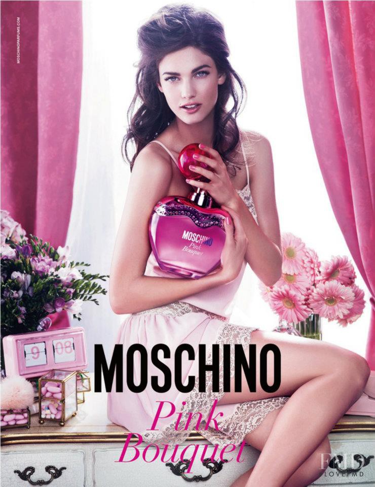 Kendra Spears featured in  the Moschino Fragrance Pink Bouquet advertisement for Spring/Summer 2012