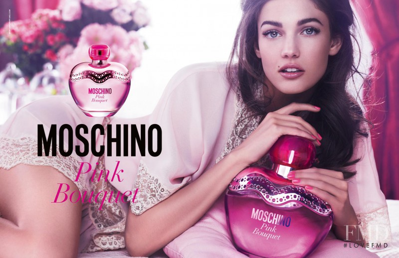 Kendra Spears featured in  the Moschino Fragrance Pink Bouquet advertisement for Spring/Summer 2012