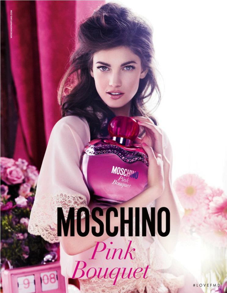 Kendra Spears featured in  the Moschino Fragrance Pink Bouquet advertisement for Spring/Summer 2012