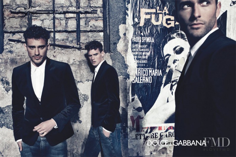 Arthur Kulkov featured in  the Dolce & Gabbana advertisement for Winter 2012