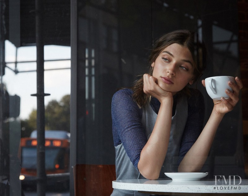 Magda Zalejska featured in  the Vivian Chan Baristas lookbook for Fall 2015