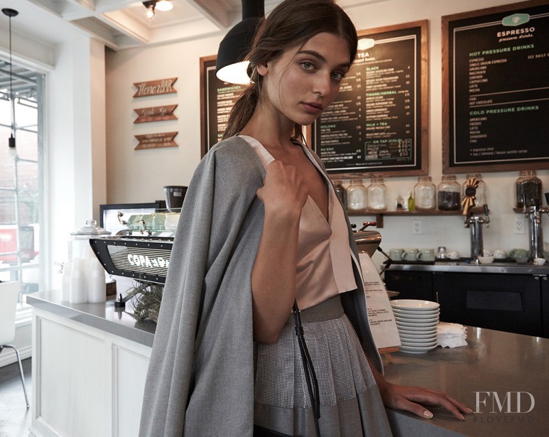 Magda Zalejska featured in  the Vivian Chan Baristas lookbook for Fall 2015