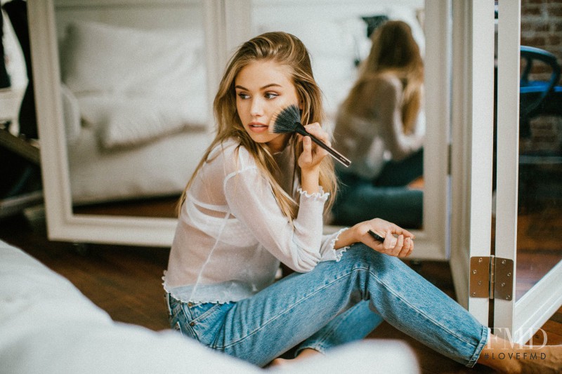 Scarlett Leithold featured in  the Brandy Melville lookbook for Spring/Summer 2017