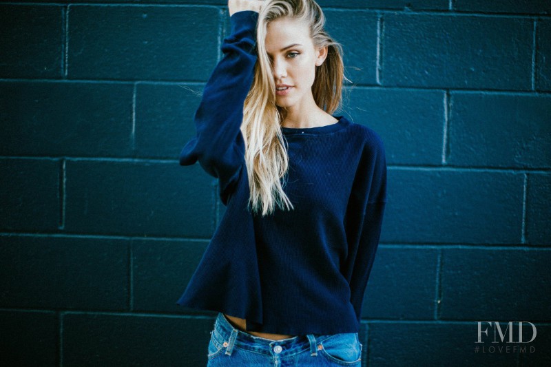 Scarlett Leithold featured in  the Brandy Melville lookbook for Spring/Summer 2017