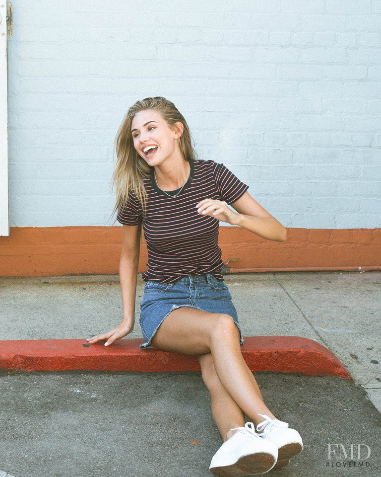 Scarlett Leithold featured in  the Brandy Melville lookbook for Spring/Summer 2017