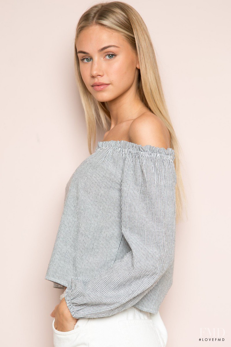 Scarlett Leithold featured in  the Brandy Melville catalogue for Spring/Summer 2017