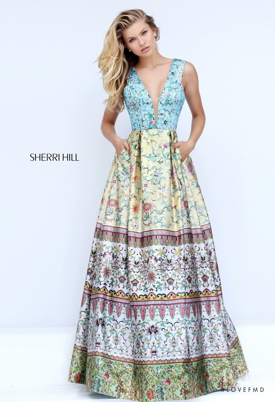 Josie Canseco featured in  the Sherri Hill catalogue for Spring/Summer 2017