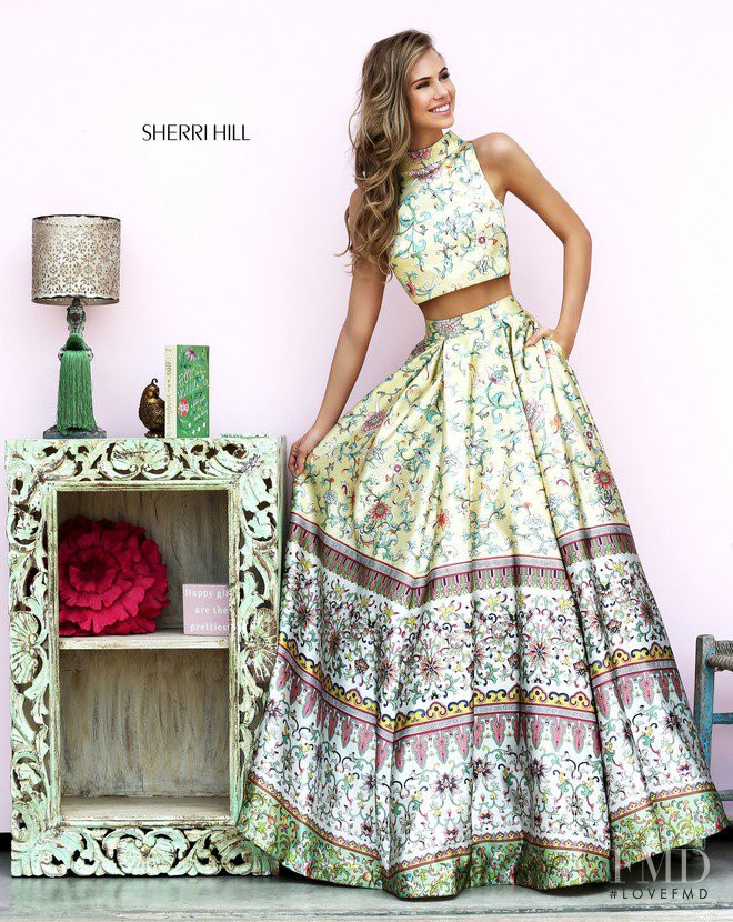 Scarlett Leithold featured in  the Sherri Hill catalogue for Spring/Summer 2017