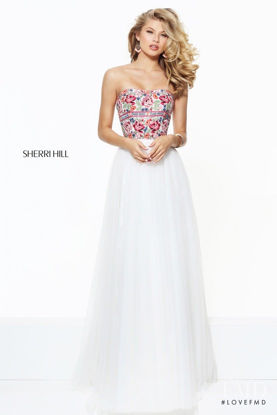 Josie Canseco featured in  the Sherri Hill catalogue for Spring/Summer 2017