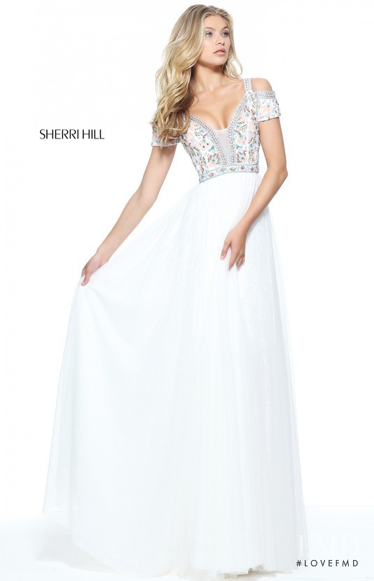 Josie Canseco featured in  the Sherri Hill catalogue for Spring/Summer 2017