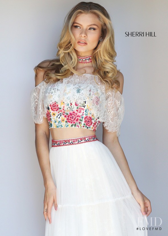 Josie Canseco featured in  the Sherri Hill catalogue for Spring/Summer 2017