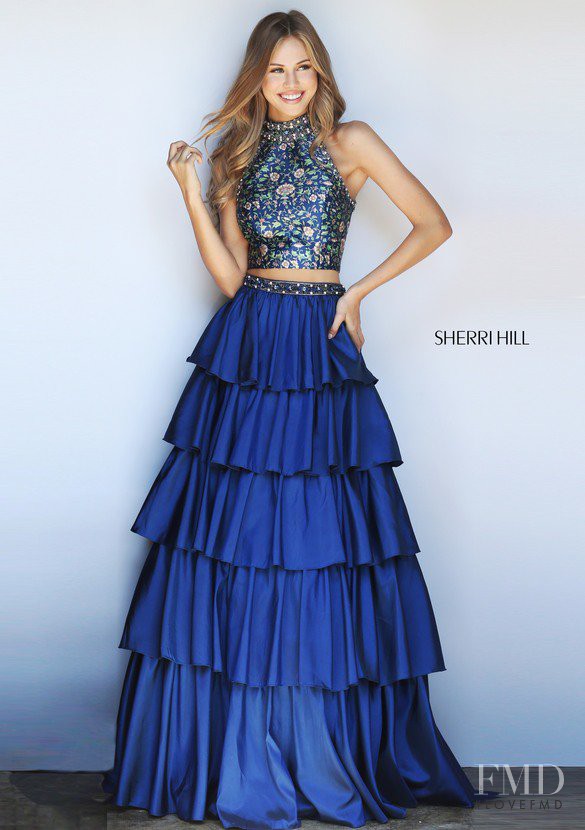 Scarlett Leithold featured in  the Sherri Hill catalogue for Spring/Summer 2017