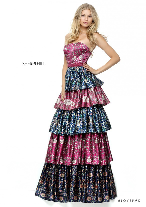 Josie Canseco featured in  the Sherri Hill catalogue for Spring/Summer 2017