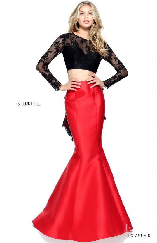 Josie Canseco featured in  the Sherri Hill catalogue for Spring/Summer 2017