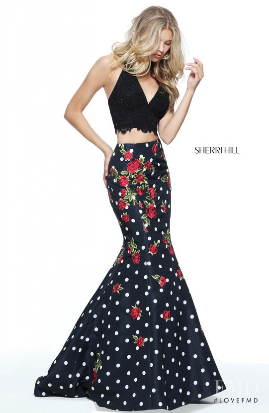 Josie Canseco featured in  the Sherri Hill catalogue for Spring/Summer 2017