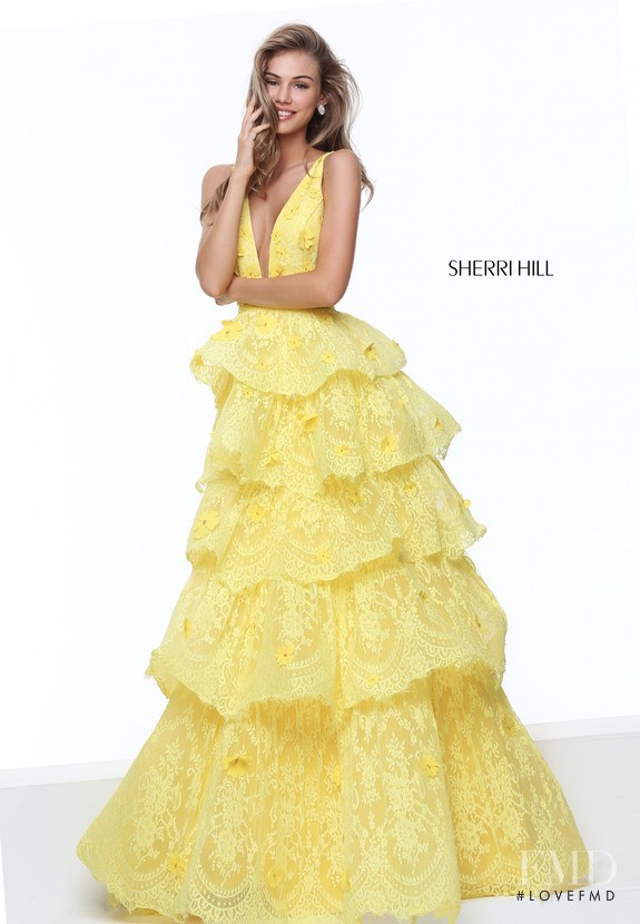 Josie Canseco featured in  the Sherri Hill catalogue for Spring/Summer 2017