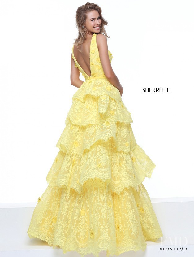 Josie Canseco featured in  the Sherri Hill catalogue for Spring/Summer 2017
