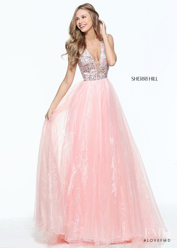 Scarlett Leithold featured in  the Sherri Hill catalogue for Spring/Summer 2017