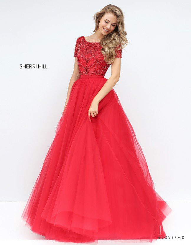 Scarlett Leithold featured in  the Sherri Hill catalogue for Spring/Summer 2017