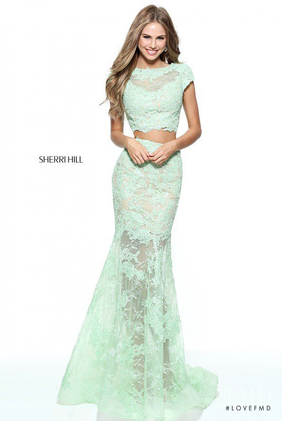 Scarlett Leithold featured in  the Sherri Hill catalogue for Spring/Summer 2017