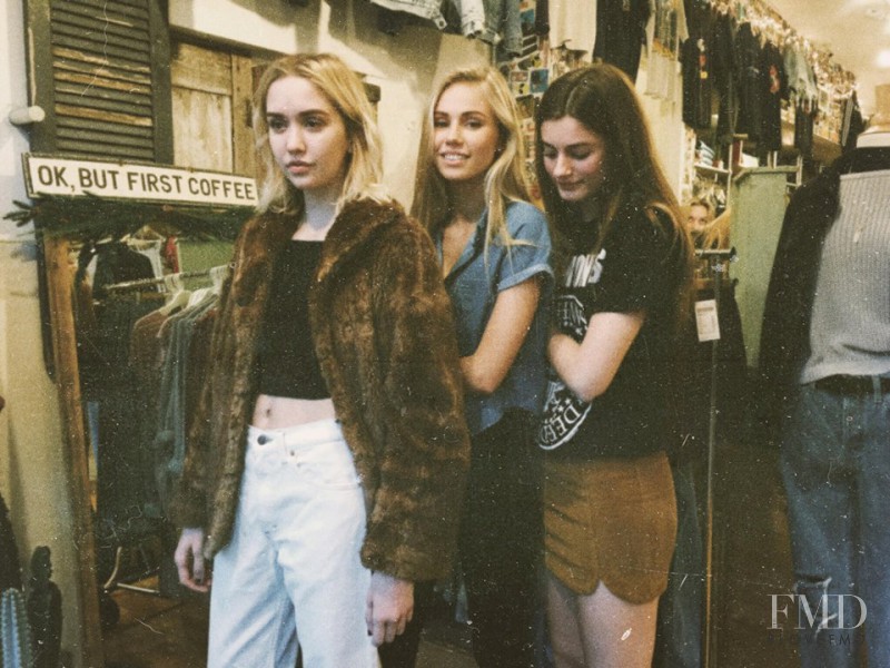 Scarlett Leithold featured in  the Brandy Melville lookbook for Spring/Summer 2016