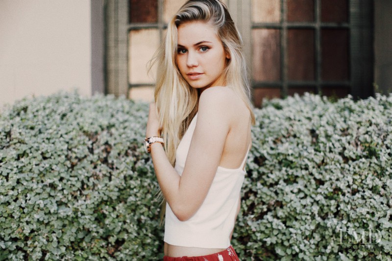 Scarlett Leithold featured in  the Brandy Melville lookbook for Spring/Summer 2016