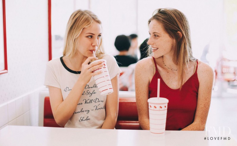 Scarlett Leithold featured in  the Brandy Melville lookbook for Spring/Summer 2016