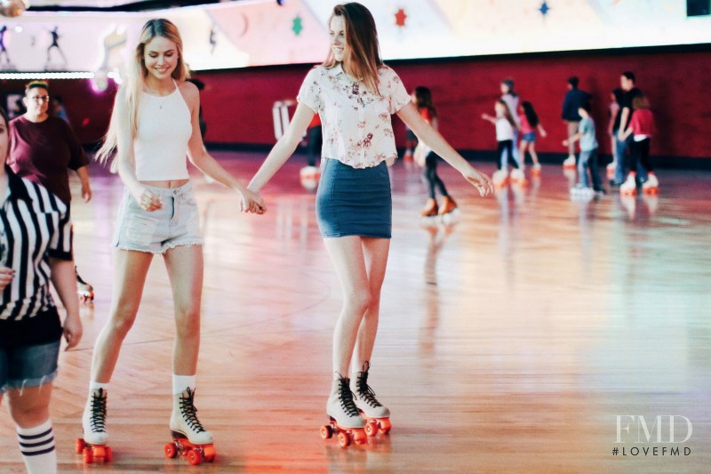 Scarlett Leithold featured in  the Brandy Melville lookbook for Spring/Summer 2016