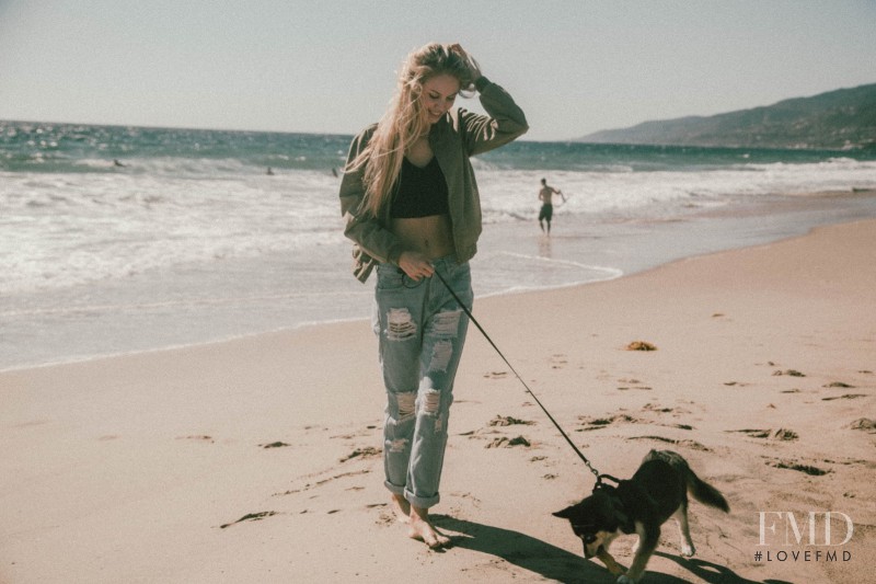 Scarlett Leithold featured in  the Brandy Melville lookbook for Spring/Summer 2016