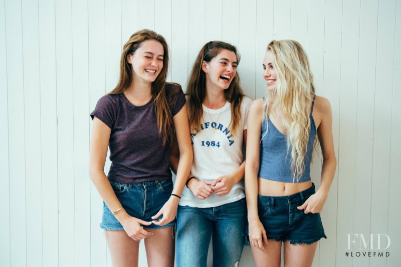 Scarlett Leithold featured in  the Brandy Melville lookbook for Spring/Summer 2016