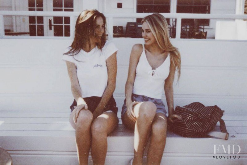 Scarlett Leithold featured in  the Brandy Melville lookbook for Spring/Summer 2016