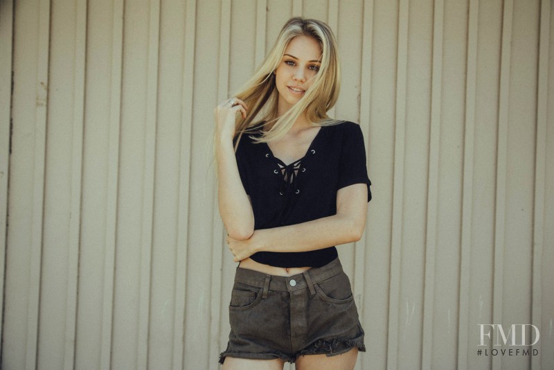 Scarlett Leithold featured in  the Brandy Melville lookbook for Spring/Summer 2016