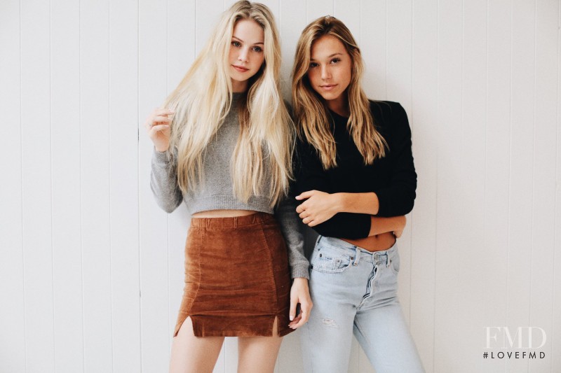 Scarlett Leithold featured in  the Brandy Melville lookbook for Spring/Summer 2016