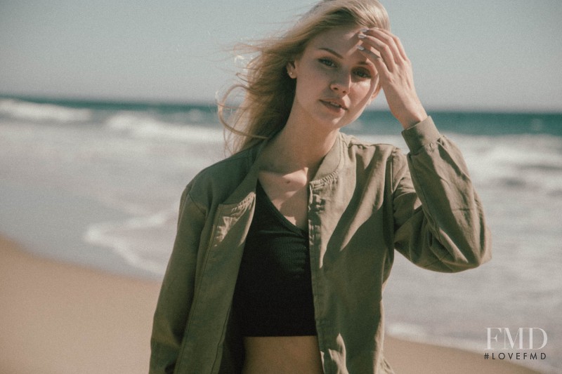 Scarlett Leithold featured in  the Brandy Melville lookbook for Spring/Summer 2016