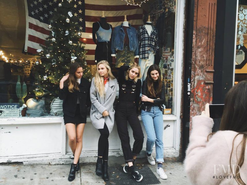 Scarlett Leithold featured in  the Brandy Melville lookbook for Spring/Summer 2016