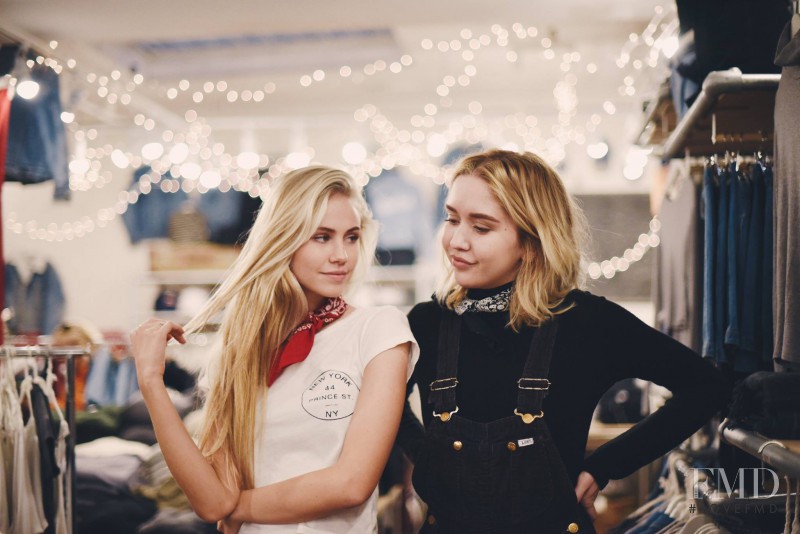 Scarlett Leithold featured in  the Brandy Melville lookbook for Spring/Summer 2016