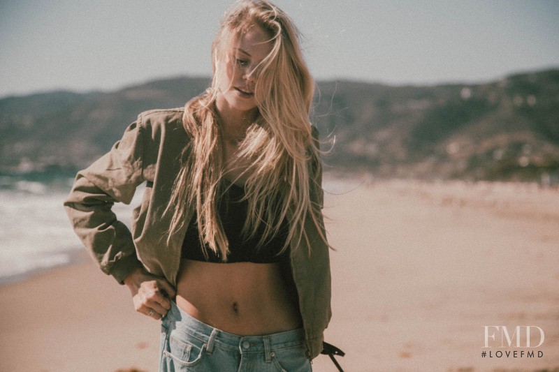 Scarlett Leithold featured in  the Brandy Melville lookbook for Spring/Summer 2016