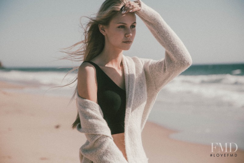 Scarlett Leithold featured in  the Brandy Melville lookbook for Spring/Summer 2016