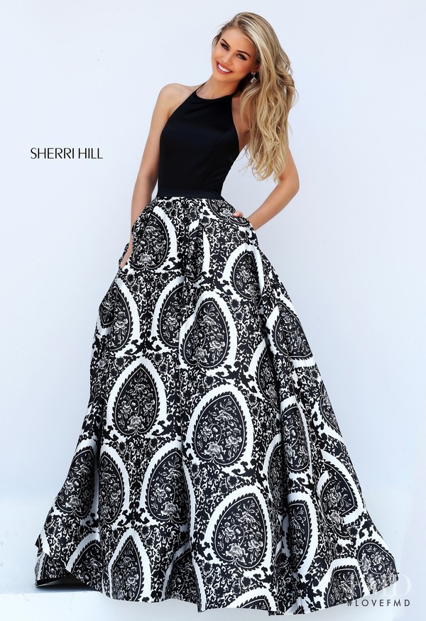 Scarlett Leithold featured in  the Sherri Hill catalogue for Autumn/Winter 2016