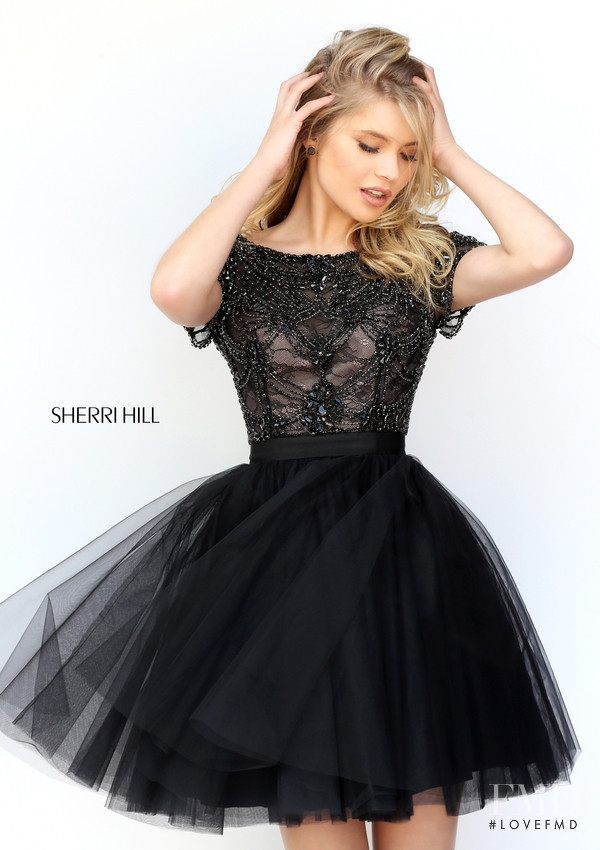 Josie Canseco featured in  the Sherri Hill catalogue for Autumn/Winter 2016