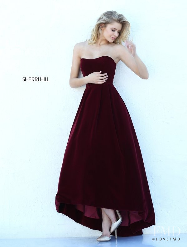 Josie Canseco featured in  the Sherri Hill catalogue for Autumn/Winter 2016