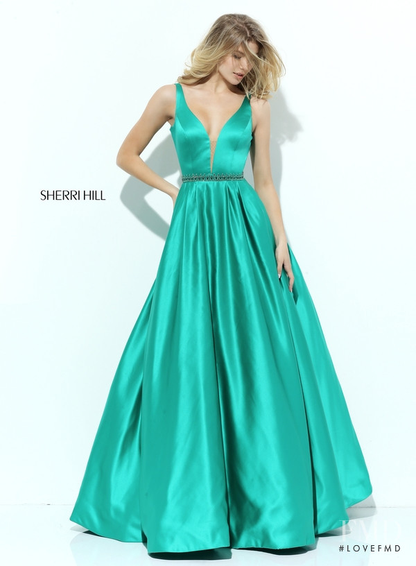 Josie Canseco featured in  the Sherri Hill catalogue for Autumn/Winter 2016