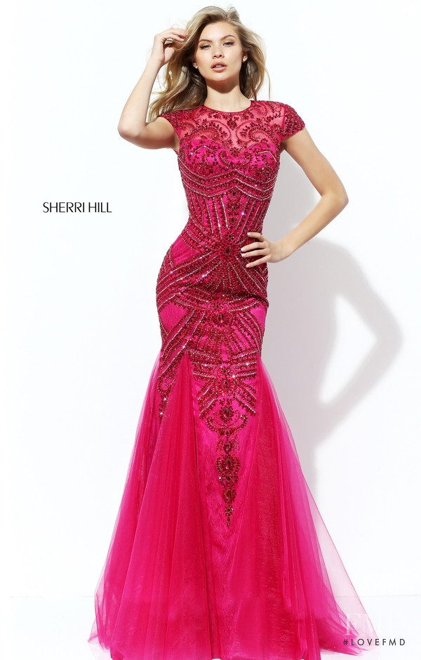 Josie Canseco featured in  the Sherri Hill catalogue for Autumn/Winter 2016