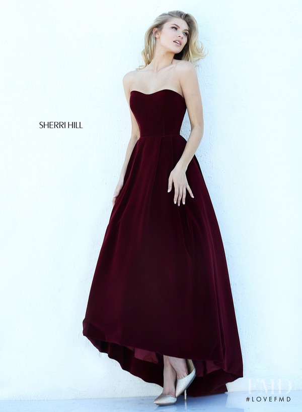 Josie Canseco featured in  the Sherri Hill catalogue for Autumn/Winter 2016