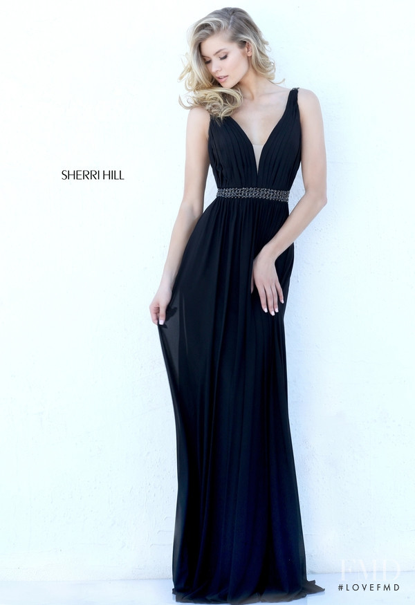 Josie Canseco featured in  the Sherri Hill catalogue for Autumn/Winter 2016