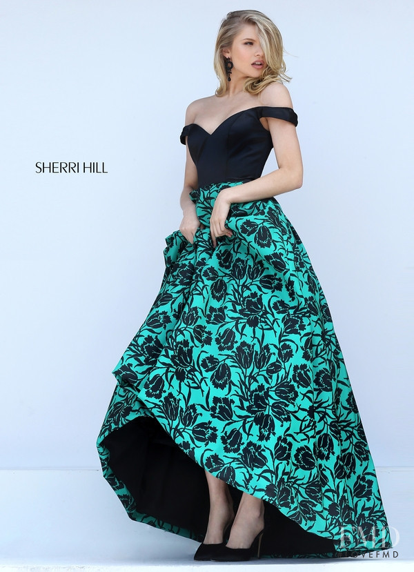 Josie Canseco featured in  the Sherri Hill catalogue for Autumn/Winter 2016