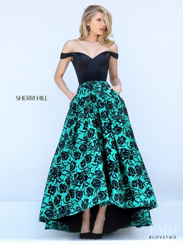 Josie Canseco featured in  the Sherri Hill catalogue for Autumn/Winter 2016