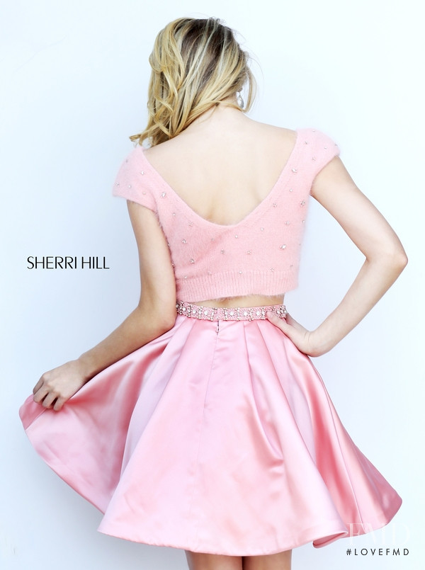 Josie Canseco featured in  the Sherri Hill catalogue for Autumn/Winter 2016