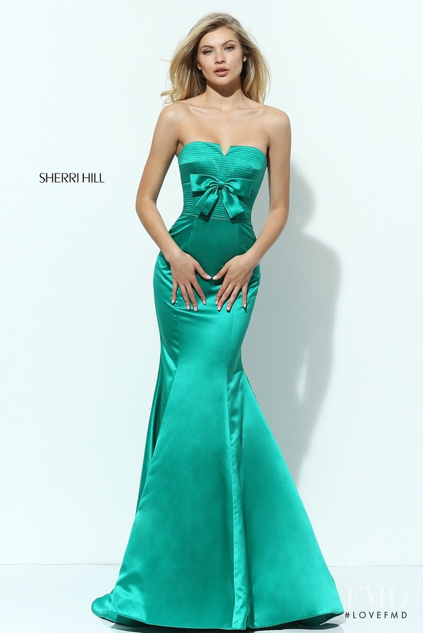 Josie Canseco featured in  the Sherri Hill catalogue for Autumn/Winter 2016