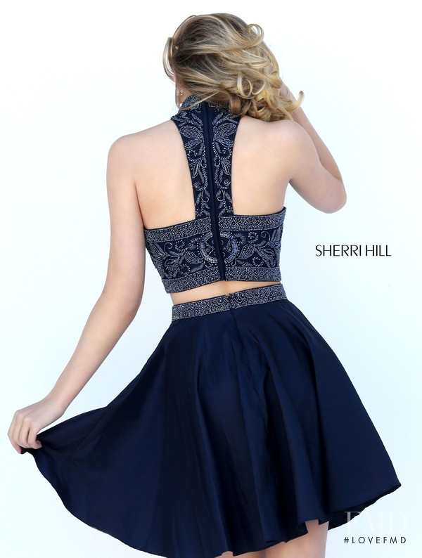 Josie Canseco featured in  the Sherri Hill catalogue for Autumn/Winter 2016